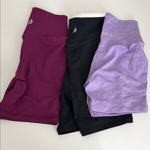P'tula Women's Athletic Shorts - Magenta, Black, and Lavender